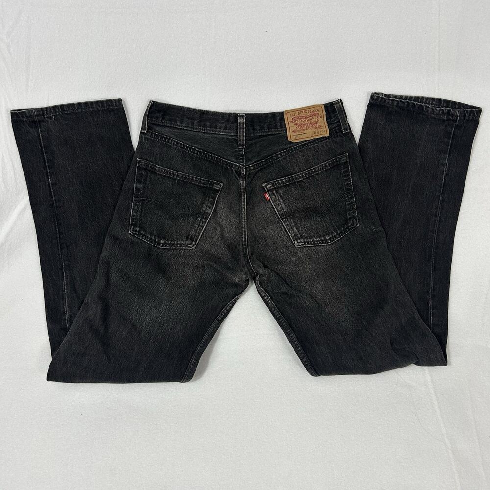 Vintage Levi’s 501 Black Denim Jeans Made in UK 501 0185 Mens 32/34 (30,32) Rare
